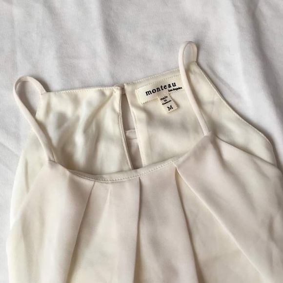 Monteau White Halter Tank Top - Picture 3 of 4